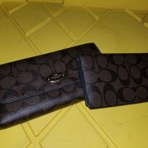 Coach Wallet with Matching Checkbook Cover